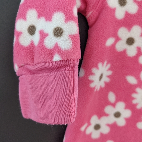 Pink & white fleece zip up sleep sack - Picture 3 of 3